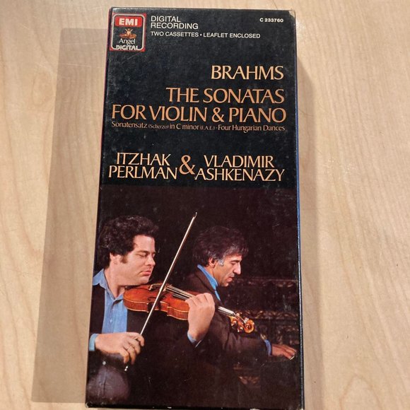 Brahms the Sonatas for Violin & Piano Itzhak Perlman & Vladimir Ashkenazycasette - Picture 1 of 4